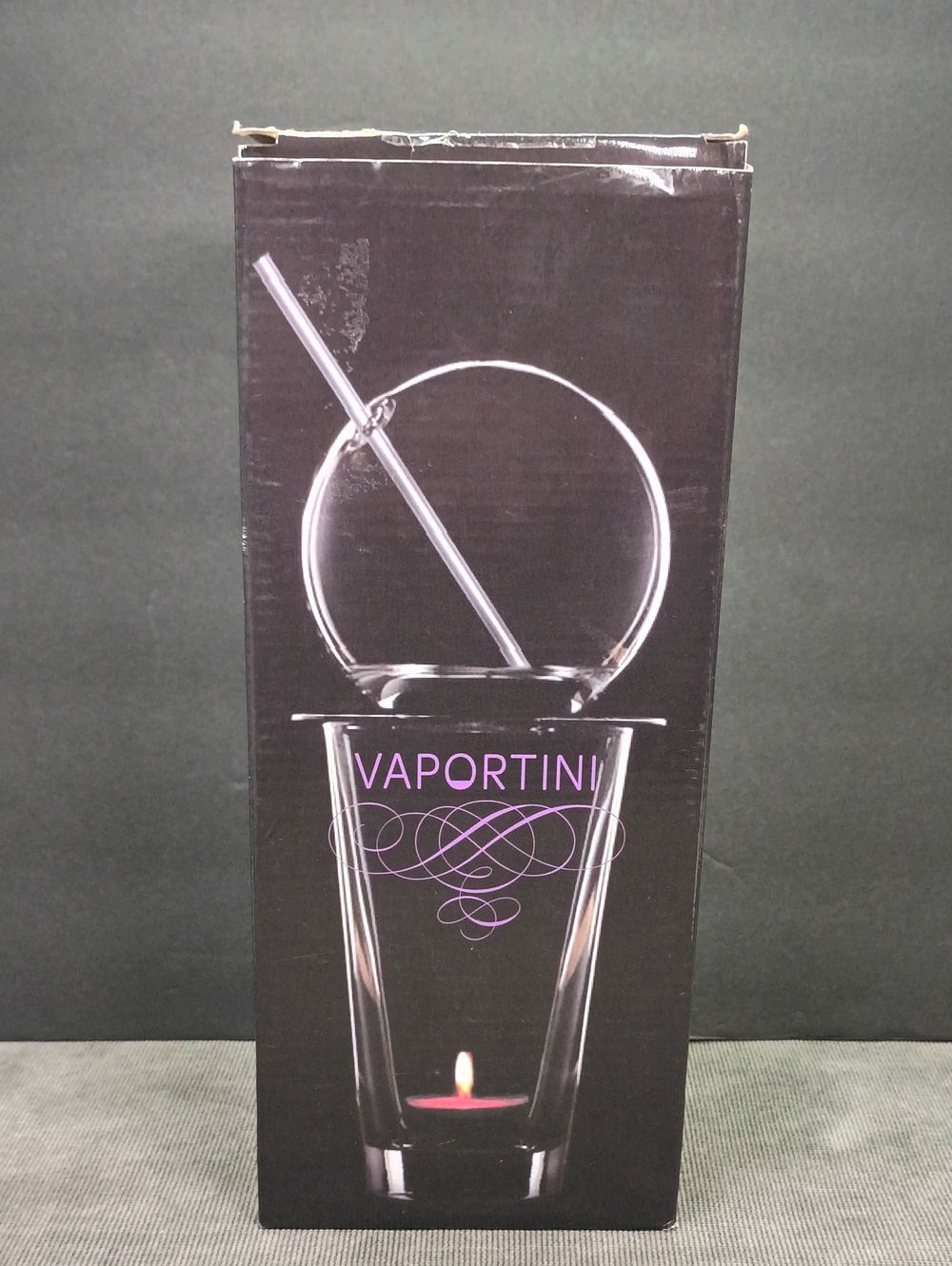 Vaportini Glass Set with Metal Straw No Candle - Lightly Used